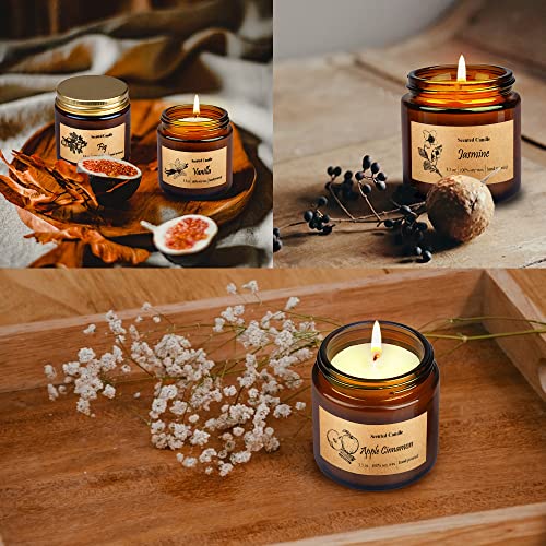 Scented Candles Gifts Set Women, 6 Pack 3.5Oz Organic Aromatherapy Jar Candles Bulk, 6 Scents Soy Wax Candles Home, Christmas Birthday Valentines Mothers Day Presents For Mom Her Woman Stress Relief #TOP4