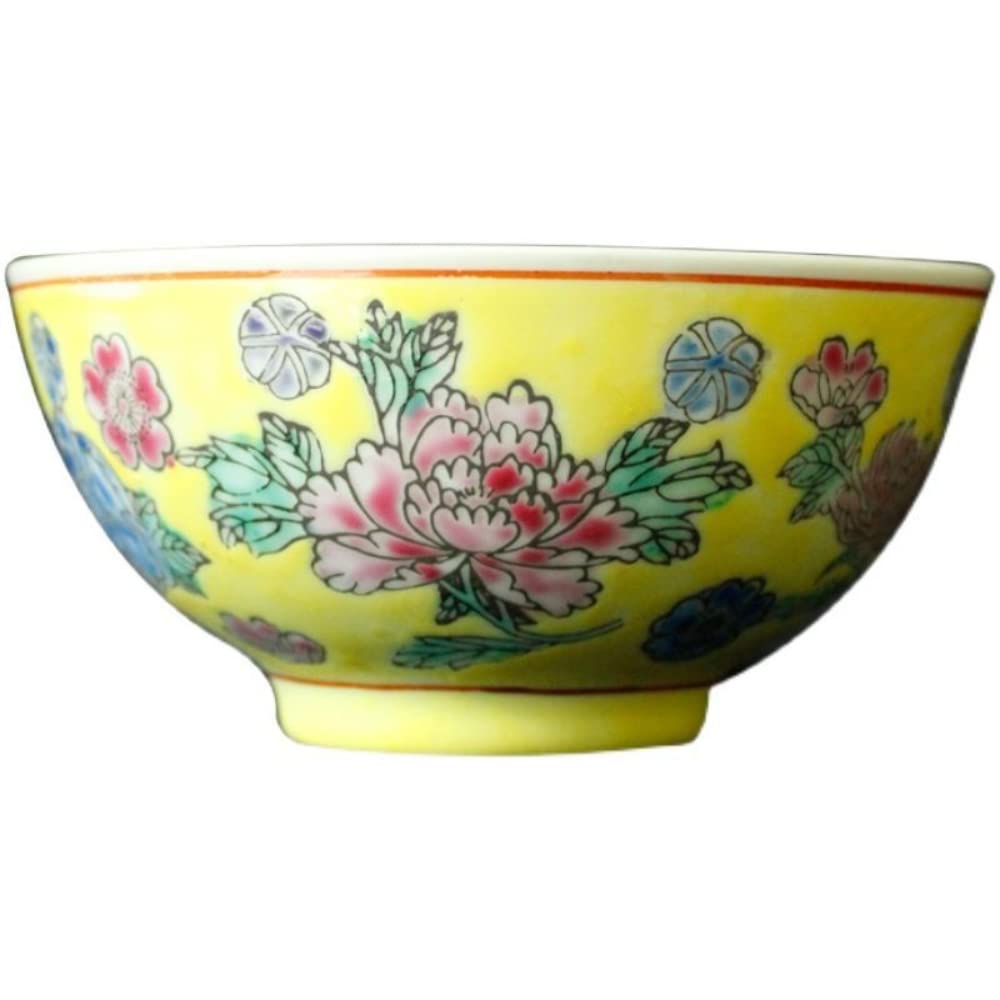 Miseczki ceramiczne, Ceramiczna miska, chińska starożytna porcelanowa do ryżu w stylu pałacowym, 11 cm 4,5 cala, towary fabryczne, ręcznie malowana pastelowa kształcie miliona kwiatów