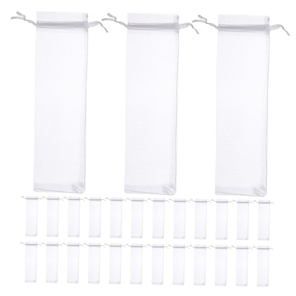 ULTECHNOVO 400pièces Organza Pochettes à Cordon Pour Bijoux Bonbons Fêtes Et Mariages Maille Pratiques Et Respirants Pour Stockage