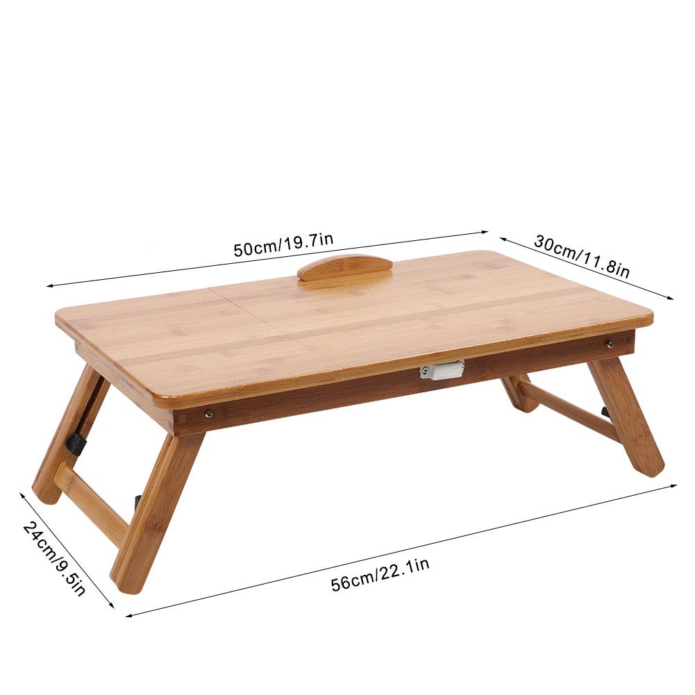 Mesa para Portátil de bambú con Altura Ajustable