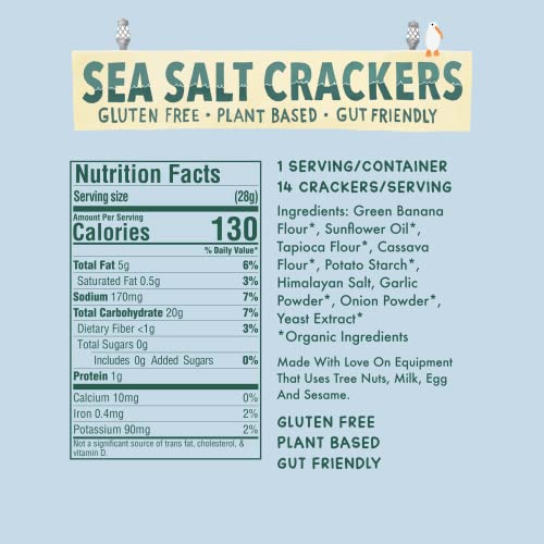 Fair & Square Sea Salt Crackers | Snack Packs | Gut Friendly, Plant Based, Certified Organic, Certified Gluten Free, Non-Gmo, Safe For School, Dairy Free, Top 9 Allergen Free, Grain Free, Nut Free, Soy Free, Sugar Free, Low Sodium, Paleo, Kosher | 1 Oz (Pack Of 18) #TOP3