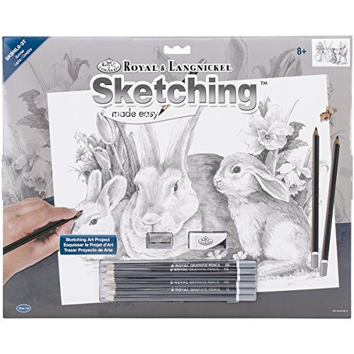 Royal Brush 16-Inch by 12.75-Inch Sketching Made Easy, Large, Bunnies
