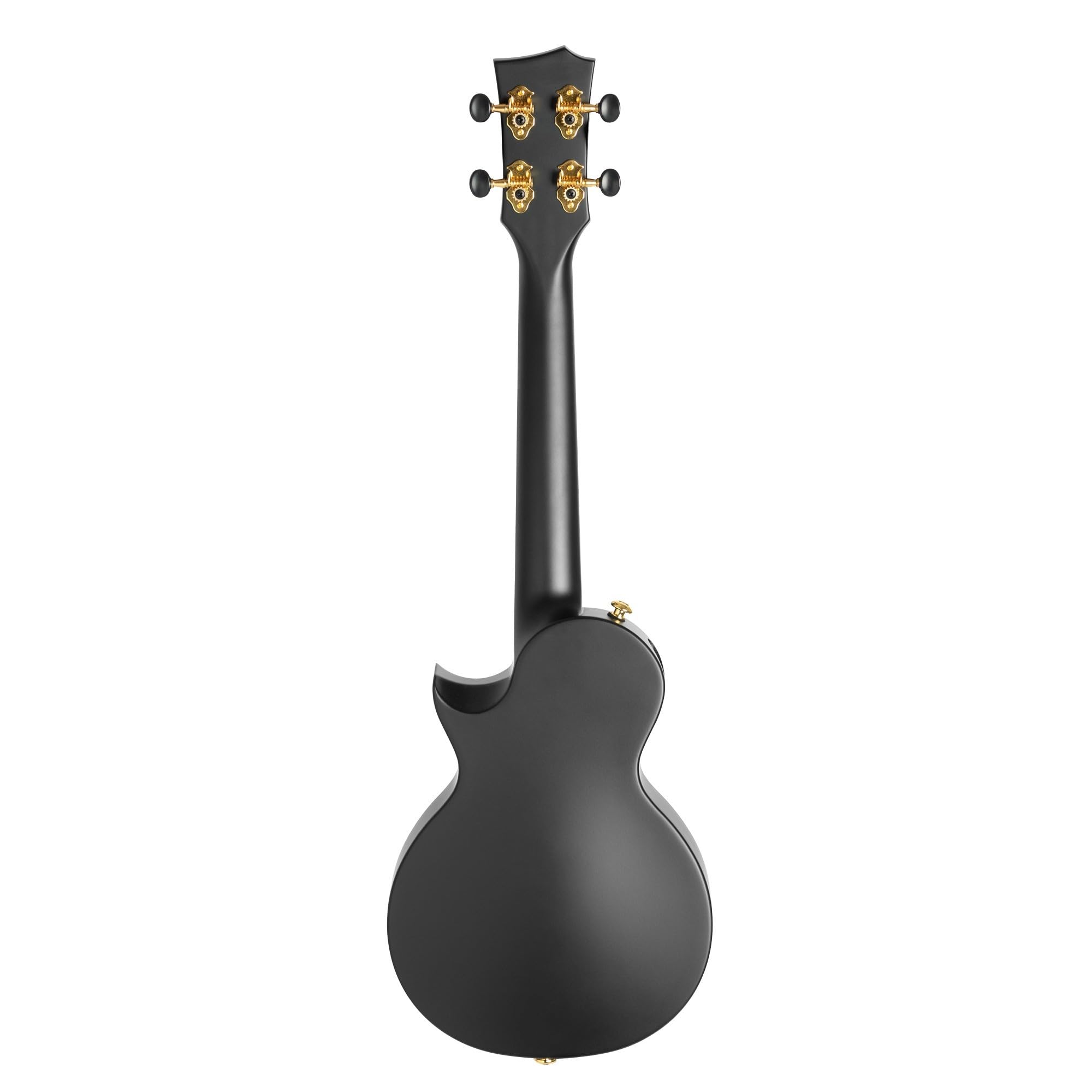 CASCHA Konzert Ukulele Set aus Kohlefaser I Carbon Ukulele Starter Kit mit 3 Plektren Tasche Gurt I Ukulele Set Fluorcarbon Saiten I Kleine Hawaii Gitarre für Anfänger Fortgeschrittene I Schwarz