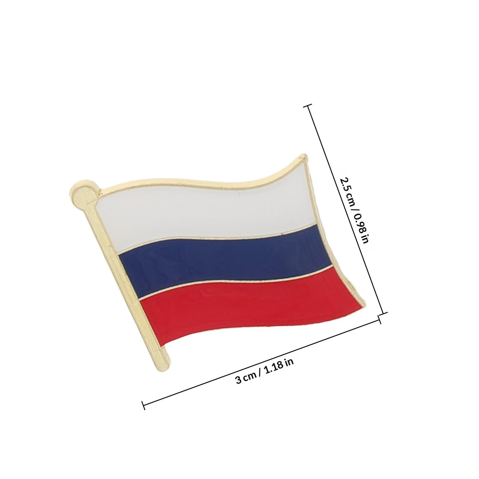POPETPOP Set 3 Spille da Risvolto Bandiera Russa in Metallo Smaltato, Distintivi Patriottici Internazionali, Decorazioni per Abbigliamento e Accessori per Eventi Scolastici