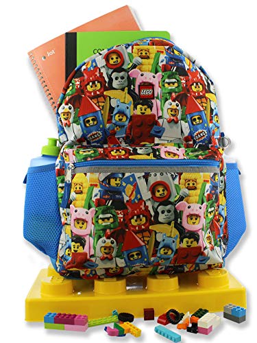 Lego Mochila escolar para meninos e meninas da Minifigures de 40,64 cm, Lego Miniaturas, One Size, C