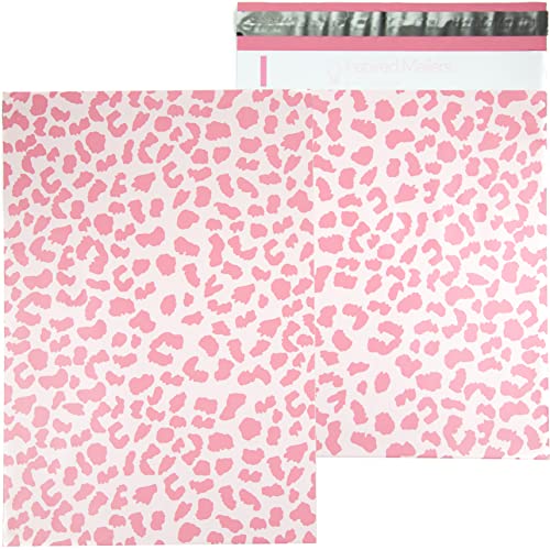 Image of Inspired Mailers - Poly Mailers 10x13-100 Pack - Rose Gold Cheetah - Shipping Bags for Clothing - Large Mailing Envelopes - Shipping Envelopes - Mailing Bags - Package Bags