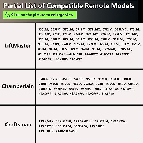 G940Ev-P2 Universal Garage Door Opener Remote Keypad Compatible With Liftmaster Chamberlain Craftsman Opener With Purple Yellow Red Orange Green Learn Button Wireless Keypad 878Max 877Lm Cmxzdcg440 #TOP2