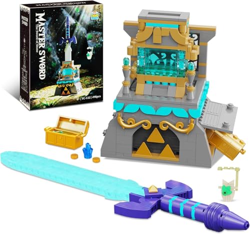 Image of BOTW The Master Sword Glowing Building Block Set,Sword Toy Set for Adults Boy Fans Kids Ages 6-12 Year Old(498PCS)