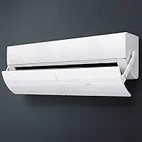 Defletor Ar Condicionado Universal Split 7000 a 30000 Mil Btus Ajustável 57 a 103cm – Direcionador de Ar com Regulagem de Ângulo – Evita Vento Direto – Adesivo Todas as Marcas