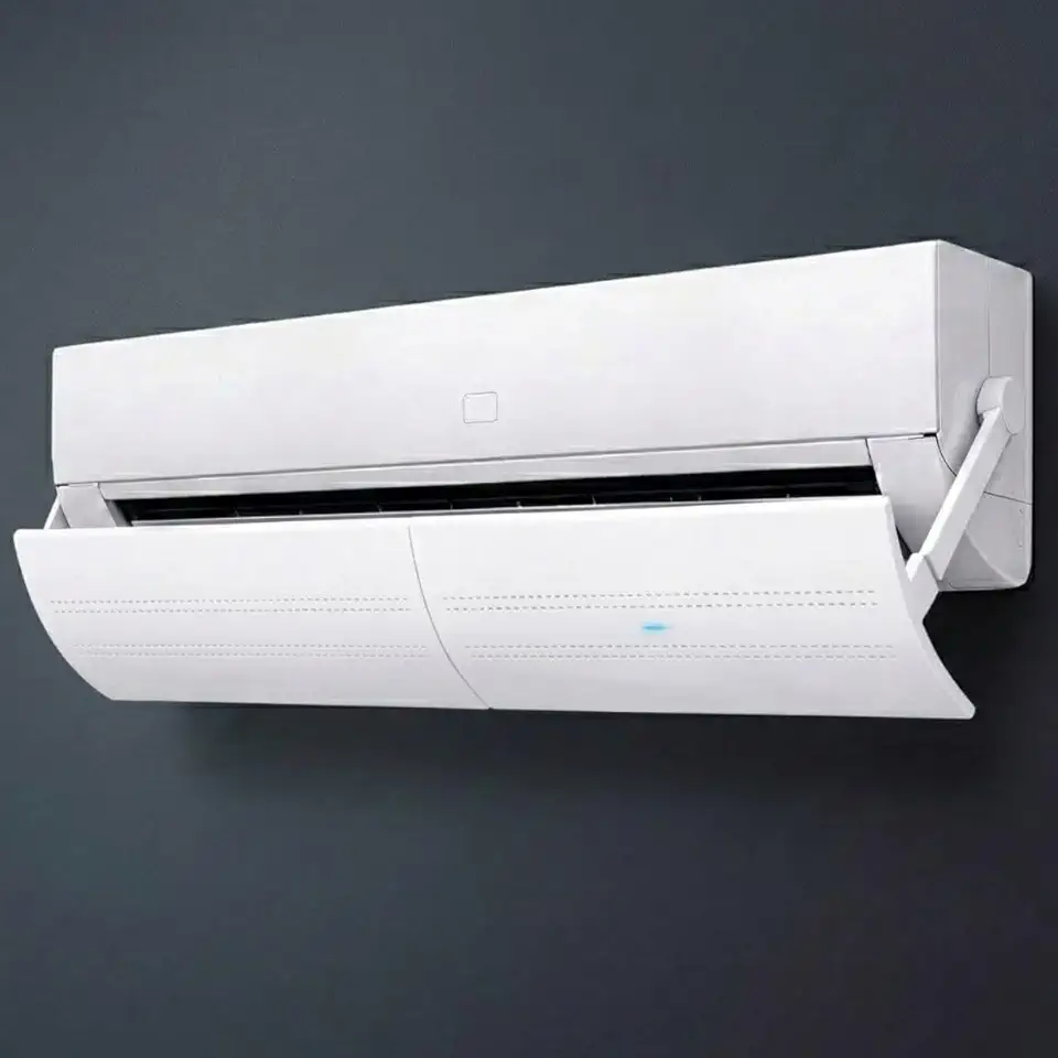 Defletor Ar Condicionado Universal Split 7000 a 30000 Mil Btus Ajustável 57 a 103cm – Direcionador de Ar com Regulagem de Ângulo – Evita Vento Direto – Adesivo Todas as Marcas