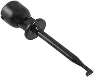 New Lon0167 Black Electrical Testing Lead Wire Hook Clip Connector(Schwarzer elektrischer PrÃ¼fdraht-Hakenclip-Anschluss
