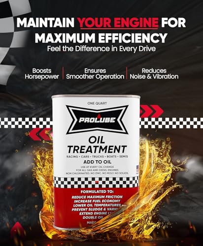 Image of Prolube Oil Treatment - Engine Oil Additive for Gas & Diesel Engines - Reduces Wear, Noise, Vibration - Boosts Fuel Economy & Horsepower - Works on Transmissions & Differentials (1QT)