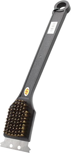37cm Long Handle Barbecue Oven Grill Brush Metal Scraper Remover Cleaner Braai Grid
