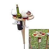 Einfach zu installieren; Stecken Sie die Schrauben ab, um die Lagerung und den Transport zu vereinfachen. Der Tisch und der Pfahl nehmen wenig Platz ein, sodass Sie ihn leicht für ein Picknick oder einen Strandausflug mitnehmen können. Schrauben ohne Werkzeug leicht in den Tisch stecken