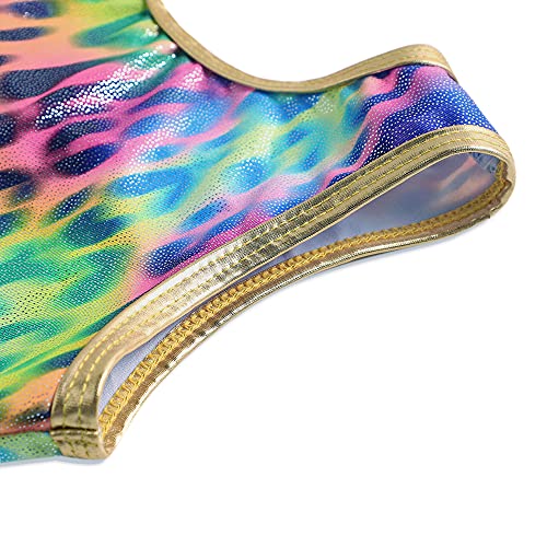 HOZIY Girls Gymnastics Leotards for Kids Tumbling Outfits Biketard Sparkle Adorable Pattern