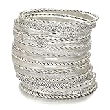 Bracelets for Women: Introducing a set designed for limitless possibilities. Our collection of 19-piece bangles brings effortless chic and a dynamic shine to your wardrobe. Perfect for creating a statement stack or adding a subtle glow, this versatil...