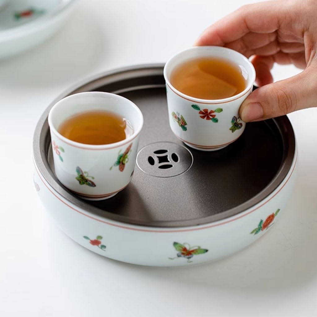 Tea Set Tea Tray Retro Small Pot Mat Base Ceramic Water Storage Dry Tea Table Chinese Zen Tray Tea Room Tray