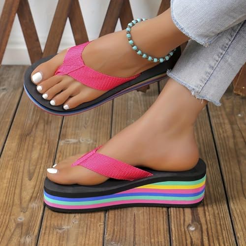 Ladies' slippers - thick-soled for height increase, comfortable and breathable, with a casual and fashionable design, suitable for both indoor and outdoor wear3