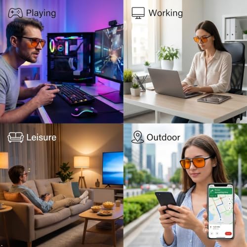 Image of Eyekepper Blue Light Glasses for Woman /Men /Women, Blocking, Fit over Amber