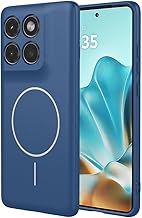 SEAHAI Case for Motorola Signature with Magnetic Adsorption Function, Ultra Thin Soft Liquid Silicone Shockproof Mobile Phone Case, Stylish Matte Silky TPU Protective Case - Blue