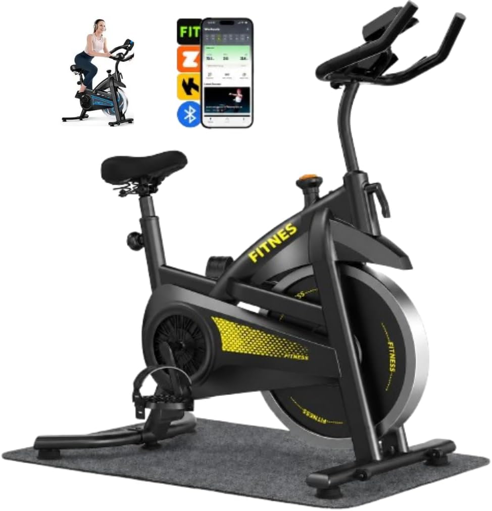 Bicicleta Spinning Com Roda De Inércia De 13kg Bicicleta de Spinning Personalizada, Bicicleta de Ciclismo Indoor para Fitness Suporta 150kg Sensor Cardíaco Monitor Digital Correia Silenciosa