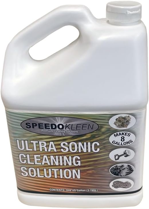 SpeedoKleen Ultrasonic Cleaner Solution, one gallon - Makes 8 Gallons Ultrasonic Cleaner for Carburetors and other automotive metal parts.