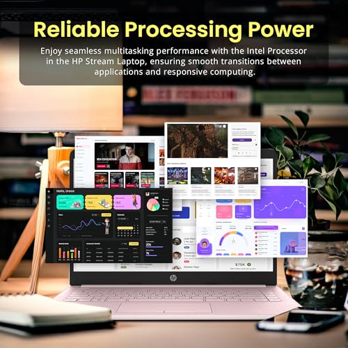 HP Stream 14" HD Laptop, Intel Celeron N4120, 8GB RAM, 1.22TB Storage (64GB eMMC+160GB Docking Station+1TB Cloud Storage), UHD Graphics, 1 Year Office 365, 720p HD Camera, Wi-Fi, Win 11s, Pink - Image 7