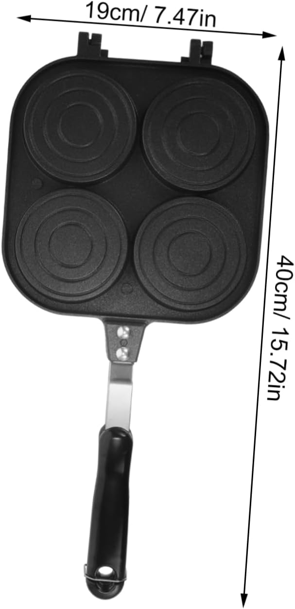 PRETYZOOM Egg Frying Supplies Four-hole Egg Pan Pancake Maker Kitchen Griddle Pan