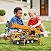 BLUEYAK Kids Toys for 3 4 5 6 7 Years Old Boys, Die-cast Construction Toys Set w/Lights & Sounds, 29IN Crane Arm Alloy Engineering Construction Vehicles Truck Toys, Classics Crane Truck Model
