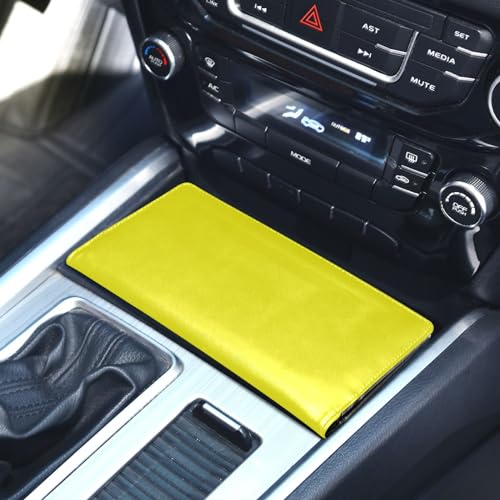 Organizador de Carro Piel Amarillo miniatura 5