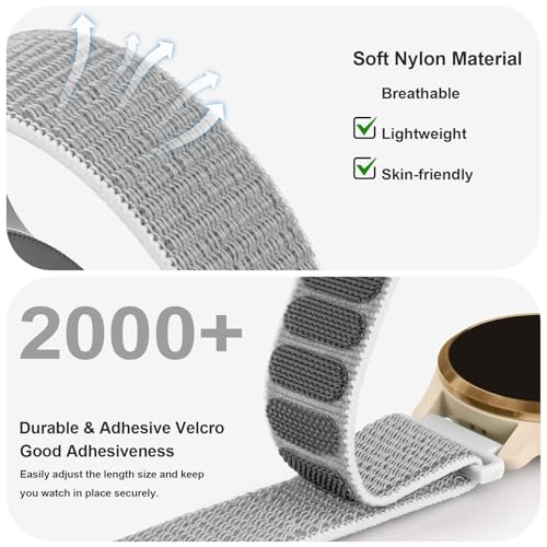 Vanjua 2Pack correas de nylon compatibles con COROS 22 mm miniatura 3