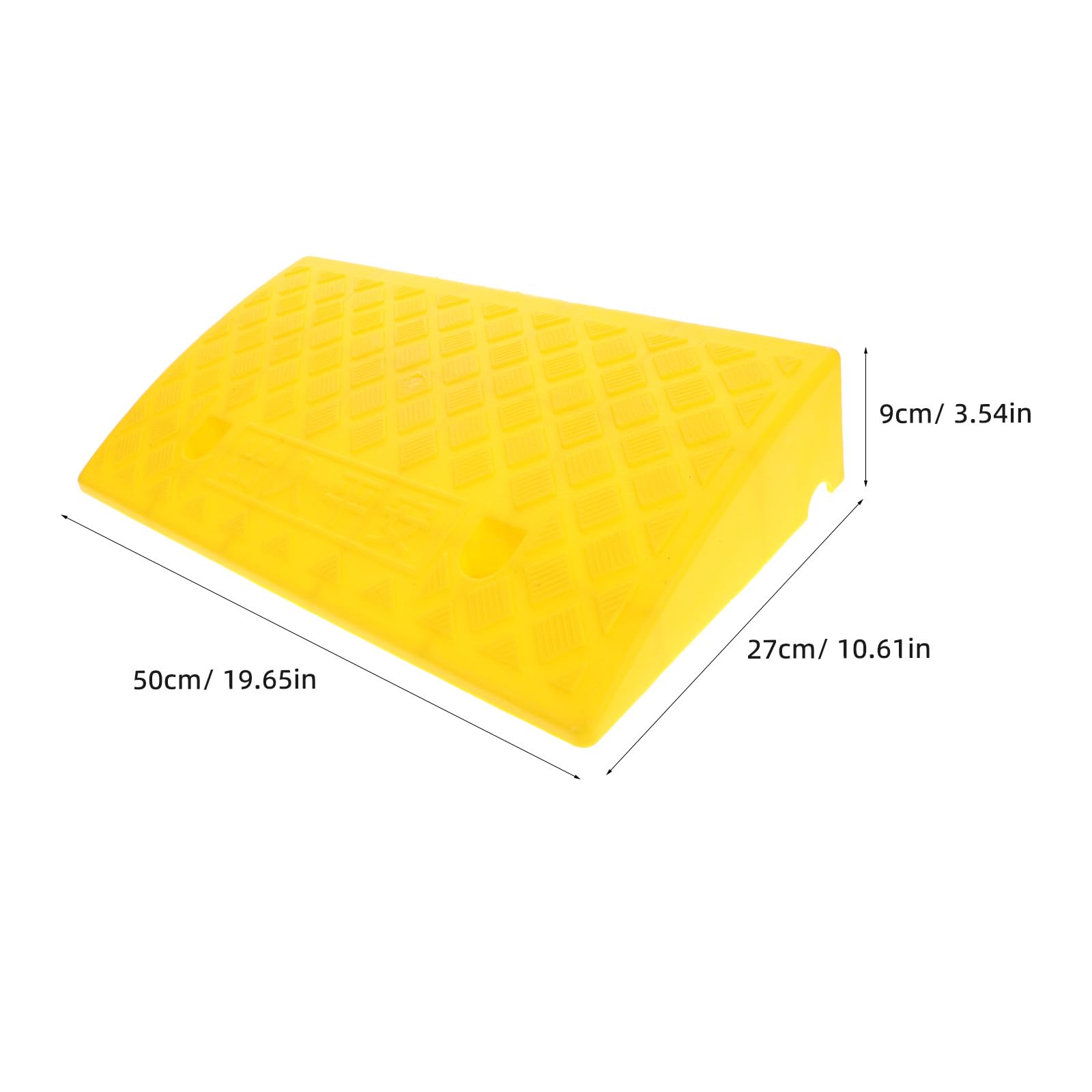 PLAFOPE Rampa Tamaño Plástico Portátil para Coches de Antideslizante, Resistente Presión 50x27x9 Cm y Sillas de Ruedas Adecuado para Entradas y Escalones
