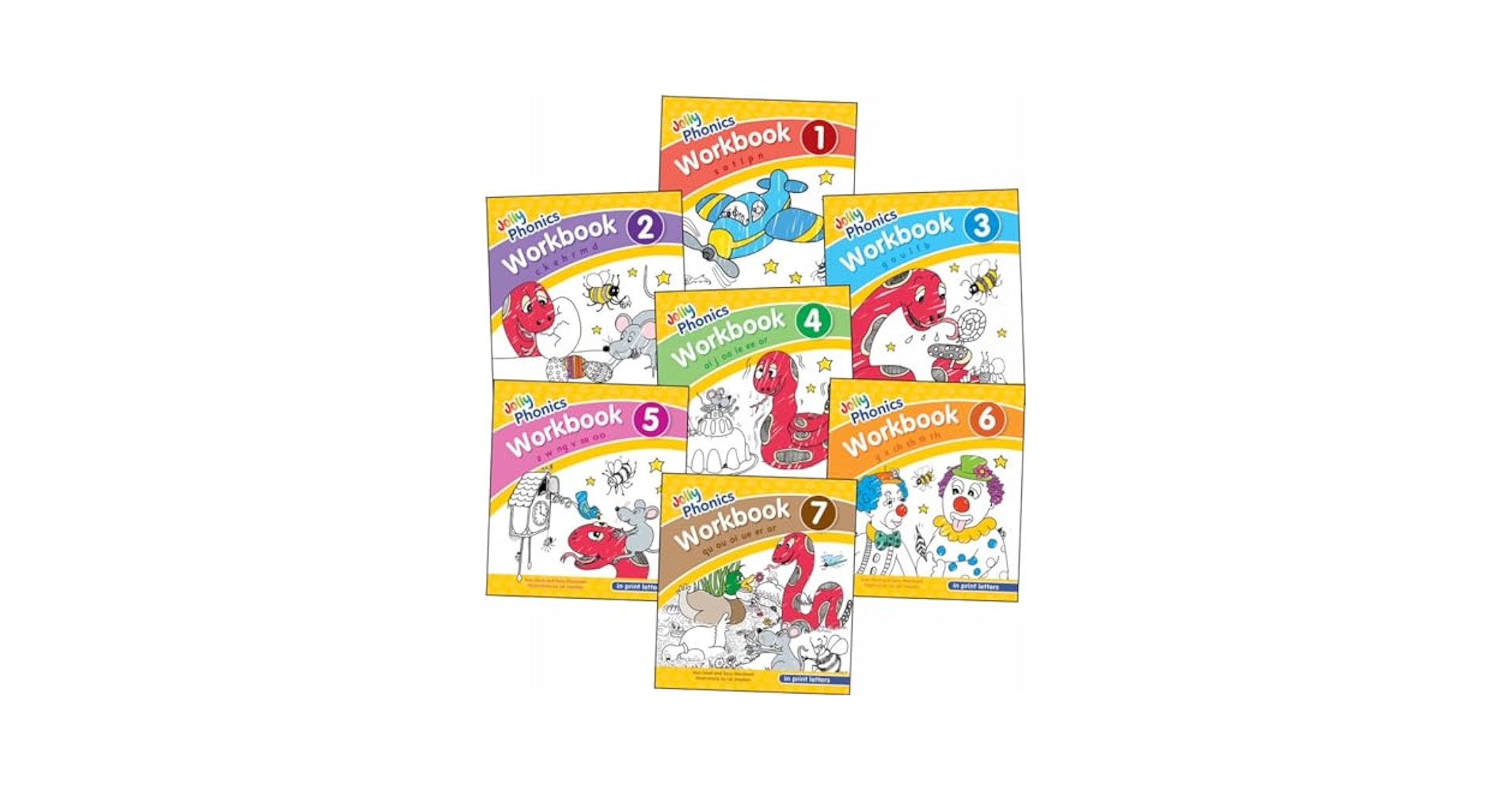 Jolly Phonics Workbooks 1-7 in Print Letters: In Print