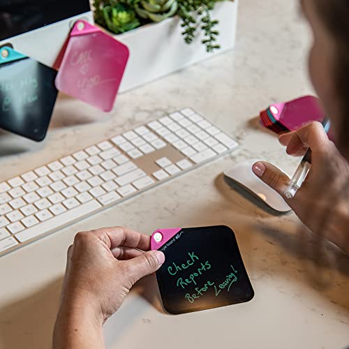 Boogie Board VersaNotes Starter Bundle, Reusable 15-Pack 4x4 Dry-Erase/Sticky Note Alternative for Home and Office, Includes 15 VersaNotes, Magnetic Mounting Plates, Instant Erase, and VersaPen Stylus