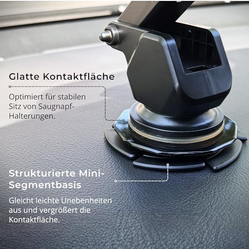 BoBoU Klebepad für Saugnapfhalter, Befestigungsplatte für Armaturenbrett oder Dashboard, geeignet für Gebogene Oberflächen, universelles KFZ-Zubehör für Navi und Handyhalter (78 mm, 2 Stück)