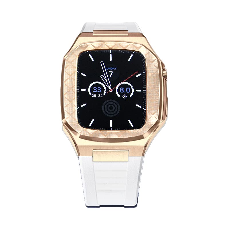 Cadre de montre en métal pour Apple Watch, boîtier de luxe élégant en acier