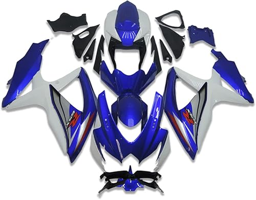 Carenado de carrocería de plástico azul blanco para Suzuki 2008 2009 2010 GSXR 600 750 inyección ABS nuevo Aftermarket Kit de marco 08 09 10