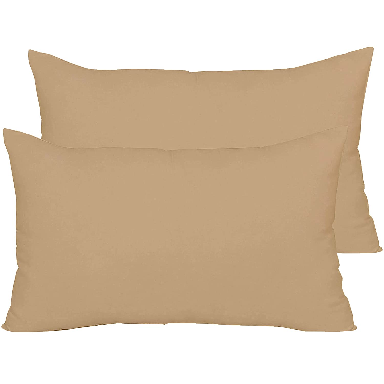 Bright Décor Sleeping Pillows for Neck Pain - Micro Fiber Filled Taupe Plain Cotton Pillow Takiya Set of 1 for Bed Room - 16x24 Inch Size Pillow Set of 1 for Sleeping (B09QQKX5Z9) Amazon Price History, Amazon Price Tracker
