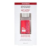 Vista 1 de Essie Cuidado de uñas, vegano libre de 8, capa superior fijadora tipo gel, esmalte de uñas con acabado tipo gel, 0.46 onzas líquidas