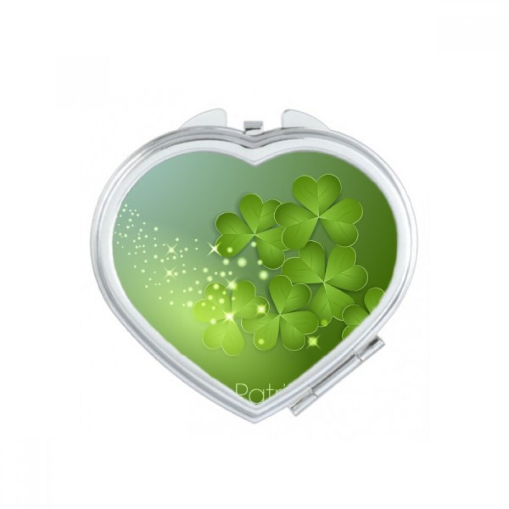 Miroir compact trèfle à quatre feuilles, le cadeau mignon de la St-Patrick