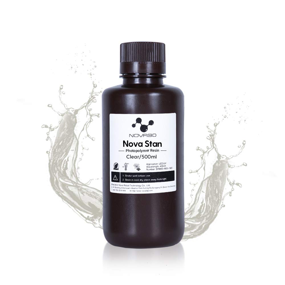 NOVA3D 3D Printer Resin Low Odor 405nm Printer Resin for LCD 3D Printer UV Curing Standard Resin Clear Red 0.5KG: Industrial & Scientific