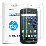 OMOTON 9H Hardness HD Tempered Glass Screen Protector for Moto G5 Plus, 5.2 Inches, 2 Pack