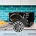 Nostalgia RMO4BK Retro 0.9 Cubic Foot 800-Watt Countertop Microwave Oven, 5 Power Levels and 12 Cook Settings, LED Display, Jet Black