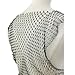 Mesh Crop Top Fishnet Sleeveless Cloth Top Rhinestone Body Chain Tank Top, Black, L
