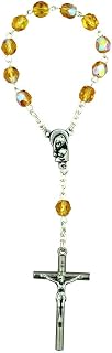 4mm Crystal Simple One Decade Rosary | Italian Crystal Glass Beads | Great Catholic Gift for First Communion and Confirmation | Christian Jewelry