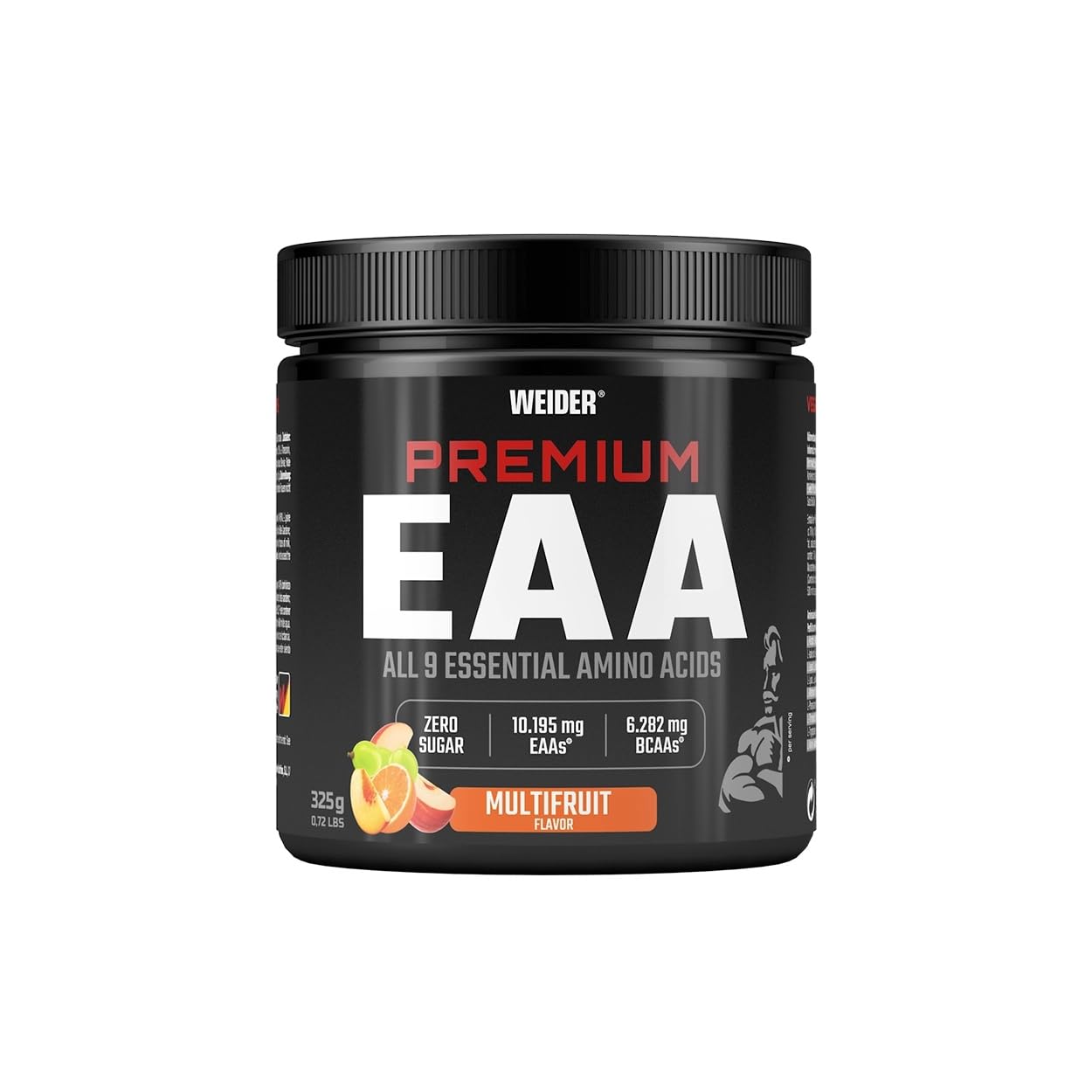 Weider Premium EAA Pulver – Essentielle Aminosäuren, BCAA 2:1:1, vegan & zuckerfrei (325 g, Multifruit)