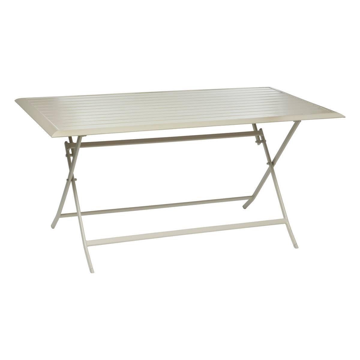Hespéride - Mesa de jardín Plegable Rectangular de Arcilla Azua - 6 plazas - Aluminio con Revestimiento epoxi antioxidante