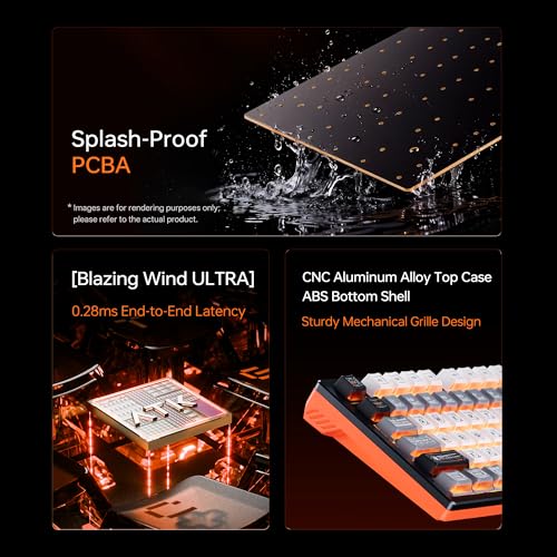 Image of ATK RS7 Turbo Semi-Aluminum Hall Effect Gaming Keyboard, 75% 80-Key Wired Keyboard, 0.001mm Rapid Trigger Adjustment, PBT Cherry Profile Keycaps (Black, Primordial)