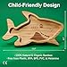 Bamboo Suction Plates for Baby - Strong Suction Plates for Toddlers - Non-toxic All Natural Eco Friendly Materials - Shark