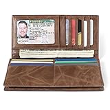 RFID Wallet for Checkbook - Excellent Quality Leather - Blocks Electronic Pickpocketing